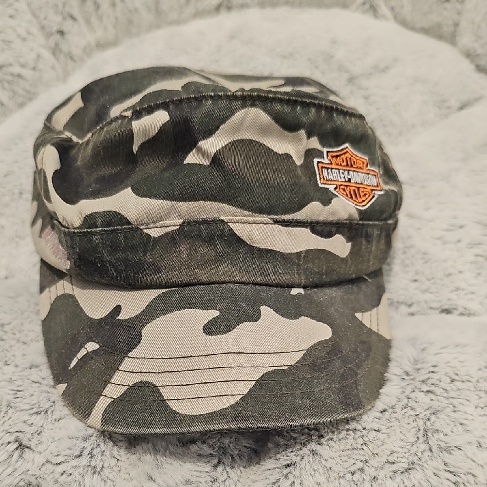 Harley-Davidson Black and Gray Camouflage Cap
